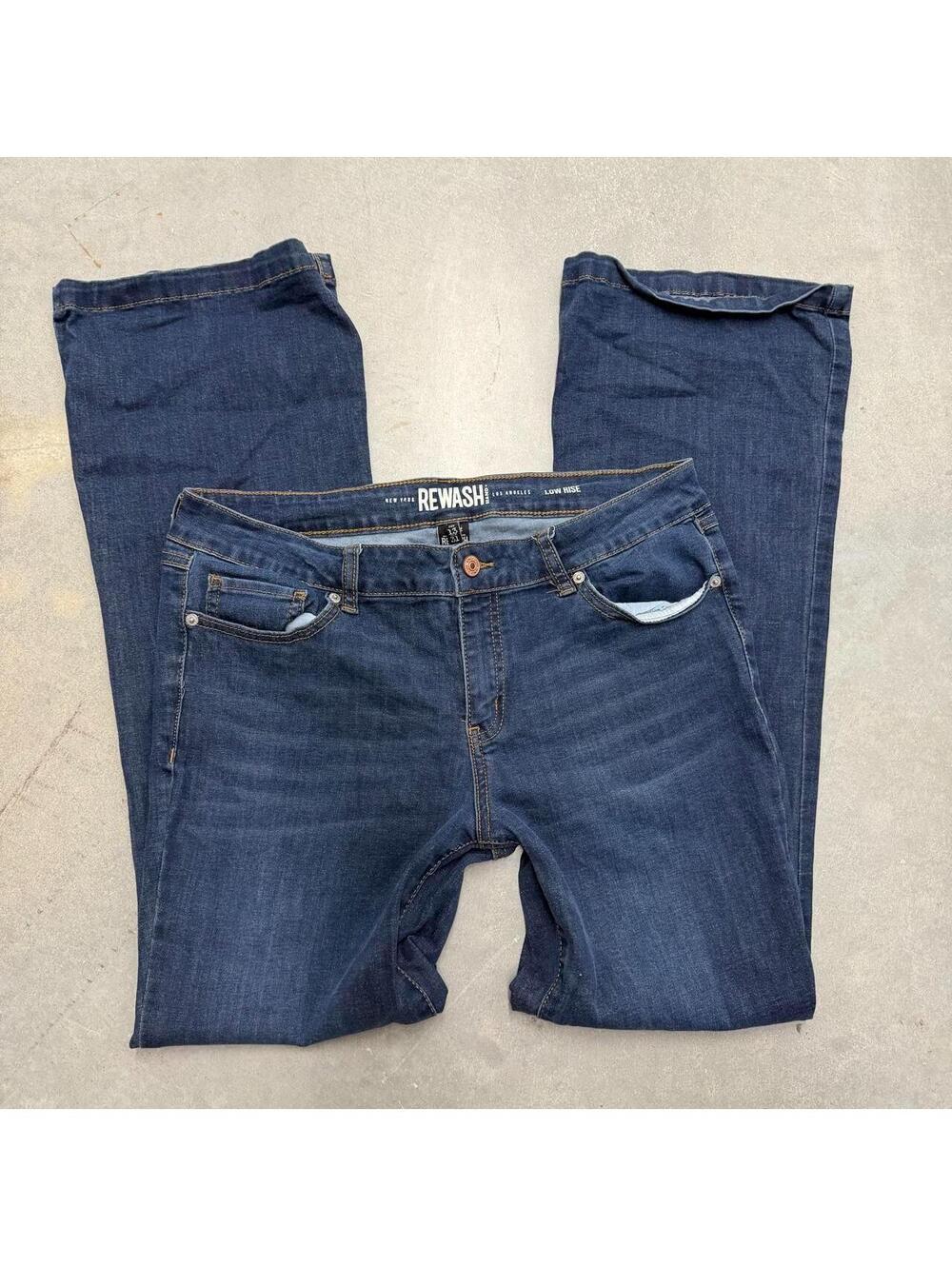 2000s Rewash Low Rise Bootcut Flare Jeans Dark Wash Women's Size 13/31